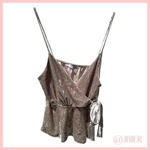 Solemio Velvet Wrap Tank Top